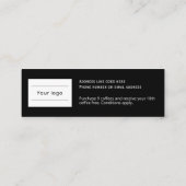 コーヒーロイヤリティカード、クリーンおよびシンプルブラックコーヒー ロイヤリティカード (裏面)