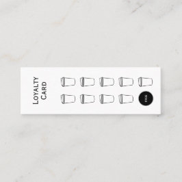 コーヒーロイヤリティカード、クリーンとシンプル、予算 ロイヤリティカード