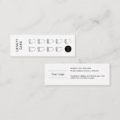 コーヒーロイヤリティカード、クリーンとシンプル、予算 ロイヤリティカード (正面/裏面)