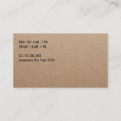 コーヒーロイヤリティパンチカー素朴ドクラフト ロイヤリティカード (裏面)