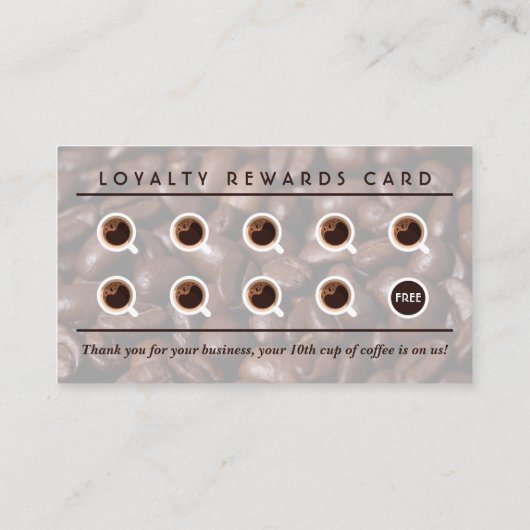 コーヒーロイヤリティ報酬 名刺 (裏面)