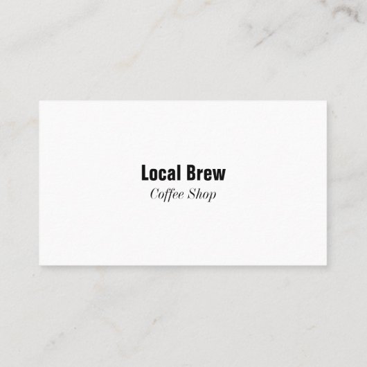 コーヒーロゴ名刺-カスタマイズ可能 名刺 (裏面)