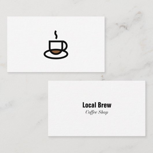 コーヒーロゴ名刺-カスタマイズ可能 名刺 (正面/裏面)