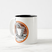 コーヒーロゴ ツートーンマグカップ (正面左)