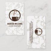 コーヒーロゴ |大理石 名刺 (正面/裏面)