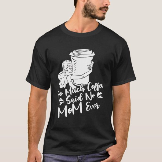 コーヒーロースター焙煎カフェ - バリスタコーヒーママ Tシャツ (正面)