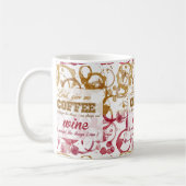 コーヒーワインのおもしろいの引用文 コーヒーマグカップ (左)