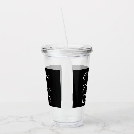 コーヒーワインドッグズアクリルタンブラー アクリルタンブラー (左)