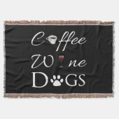 コーヒーワインドッグブランケット スローブランケット (正面)