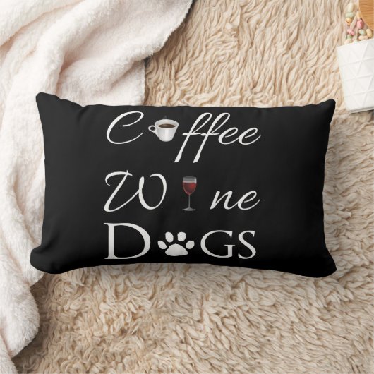 コーヒーワイン犬腰枕 ランバークッション (ブランケット)