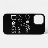 コーヒーワイン犬iPhoneケース iPhoneケース (裏面横)