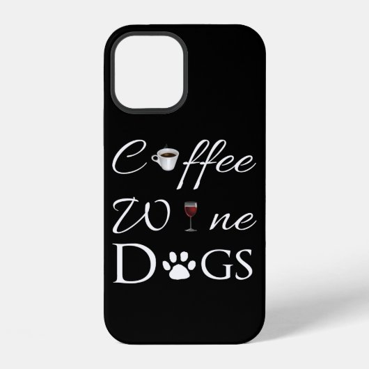 コーヒーワイン犬iPhoneケース iPhoneケース (裏面)