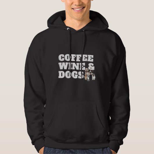 コーヒーワイン&アンプ犬 パーカ (正面)