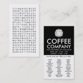 コーヒーワード検索GET ONE FREE CUP ロイヤリティカード (正面/裏面)