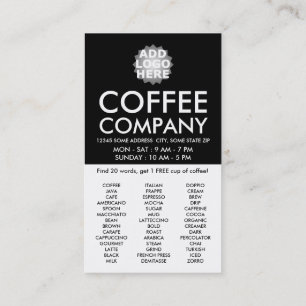 コーヒーワード検索GET ONE FREE CUP ロイヤリティカード