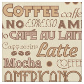 コーヒーワード生地 ファブリック (クローズアップ)