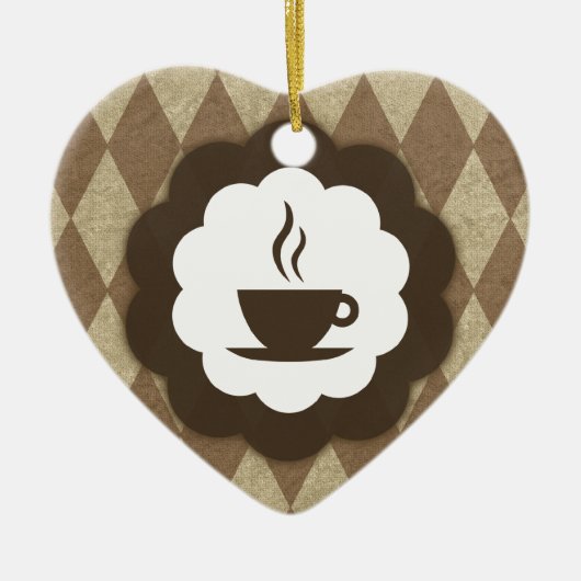 コーヒーヴィンテージ セラミックオーナメント (正面)