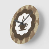 コーヒーヴィンテージ ラウンド壁時計 (傾斜)