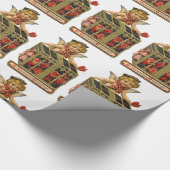 コーヒー一杯のバレンタインデーのハート ラッピングペーパー (角)