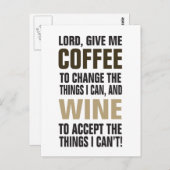 コーヒー与えとワイン殿! ポストカード (正面/裏面)