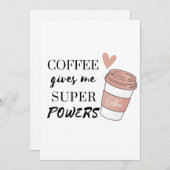 コーヒー与えは招待すごいに力を入れる 招待状 (正面/裏面)