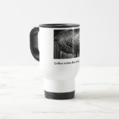 "コーヒー世界を円形の"マグ「は行かせます トラベルマグ (正面左)