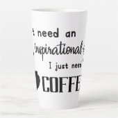 コーヒー中毒おもしろい、コーヒー、コーヒー皮肉引用文 カフェラテマグ (正面)