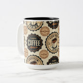 コーヒー中毒のコーヒーマグ ツートーンマグカップ (正面左)