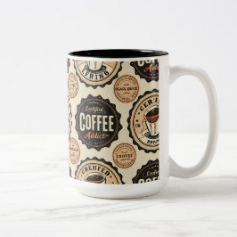 コーヒー中毒のコーヒーマグ ツートーンマグカップ