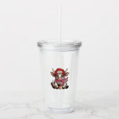 コーヒー中毒の牛 アクリルタンブラー (正面)
