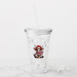 コーヒー中毒の牛 アクリルタンブラー