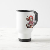 コーヒー中毒の牛 トラベルマグ (正面右)