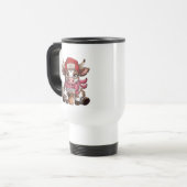コーヒー中毒の牛 トラベルマグ (正面左)