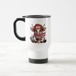 コーヒー中毒の牛 トラベルマグ