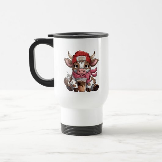 コーヒー中毒の牛 トラベルマグ (左)
