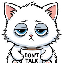 コーヒー中毒の猫