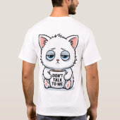 コーヒー中毒の猫 Tシャツ (裏面)