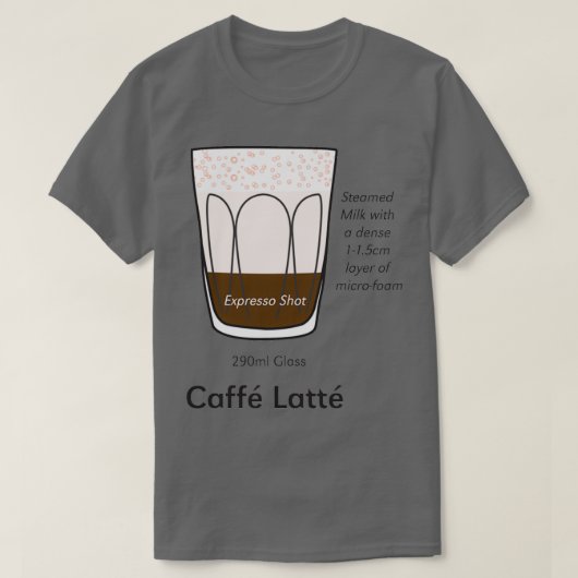 コーヒー中毒カフラット2 Tシャツ (デザイン正面)
