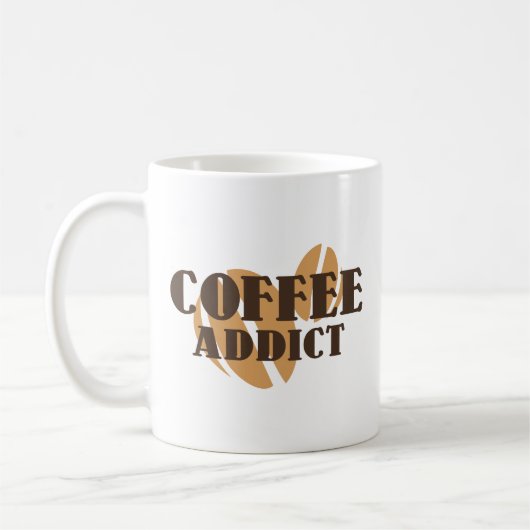 コーヒー中毒コーヒーマグ コーヒーマグカップ (左)