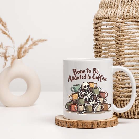 コーヒー中毒スケルトンマグカップ コーヒーマグカップ