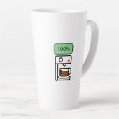 コーヒー中毒デザイン カフェラテマグ (右アングル)