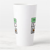 コーヒー中毒デザイン カフェラテマグ (正面)