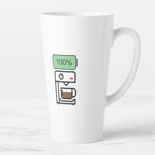 コーヒー中毒デザイン カフェラテマグ (右)