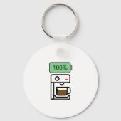 コーヒー中毒デザイン キーホルダー (裏面)