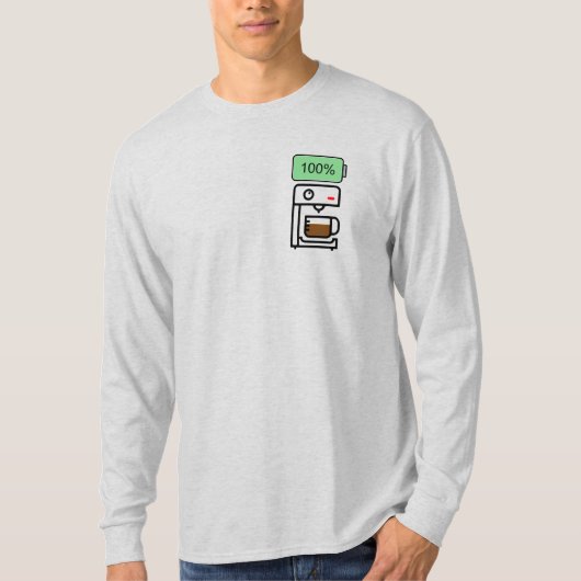 コーヒー中毒デザイン Tシャツ (正面)