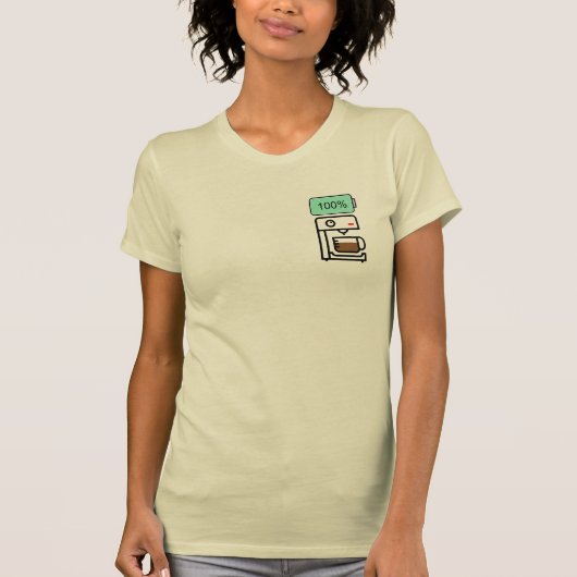 コーヒー中毒デザイン Tシャツ (正面)