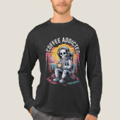 コーヒー中毒宇宙宇宙飛行士スケルトン版 トライブレンドTシャツ (正面)