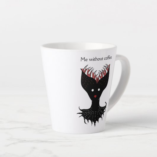 コーヒー中毒性気味悪い悪魔 カフェラテマグ (右アングル)