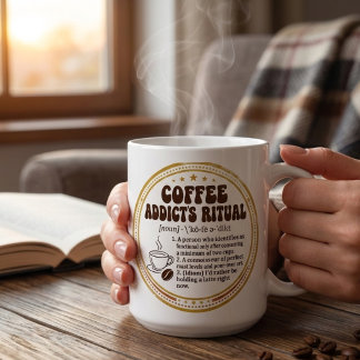 コーヒー中毒者のマグカップ - 面白いレトロギフト コーヒーマグカップ