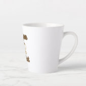 コーヒー中毒者のレトロロゴ カフェラテマグ (右)